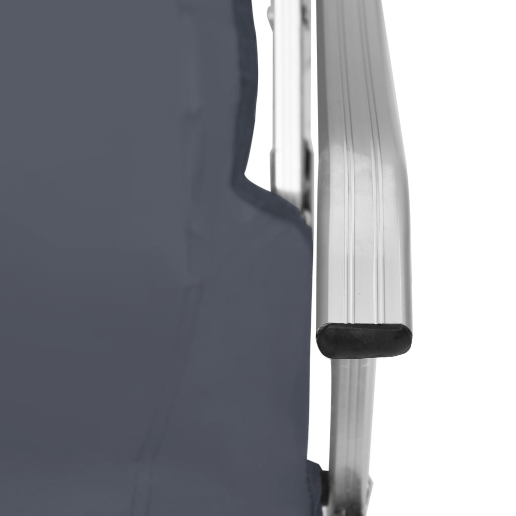Foldable Camping Chairs 2 pcs Grey